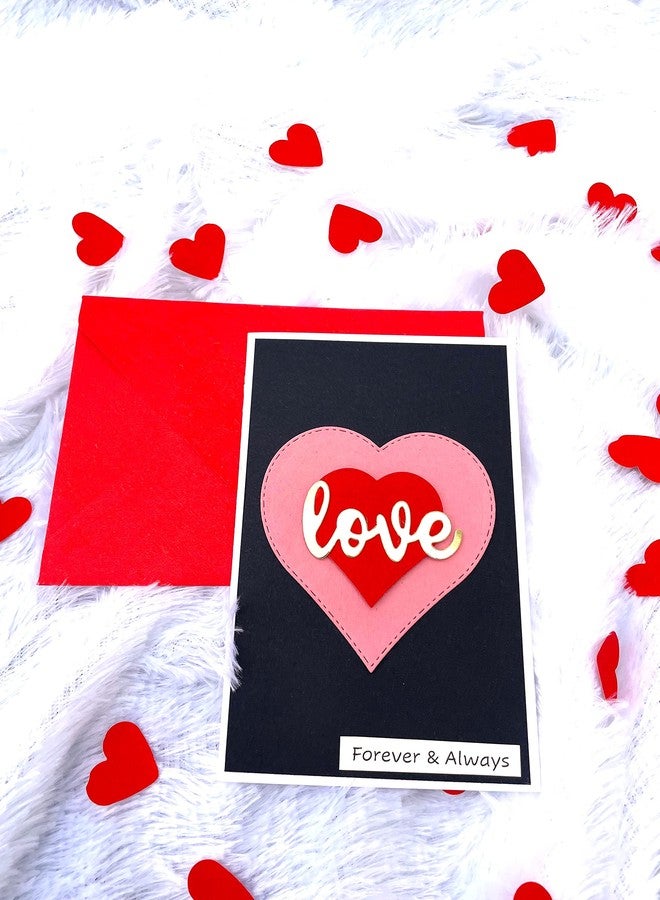 Crafted Forever Love Greeting Card with envelope 4X6 inches for Anniversary/Valentine Day/spouse birthday/partner birthday heavy paper used, inside blank - Image 5